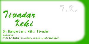 tivadar keki business card
