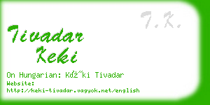 tivadar keki business card